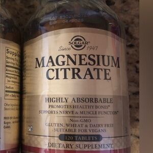Magnesium Citrate Solgar 120 tablets unpacked